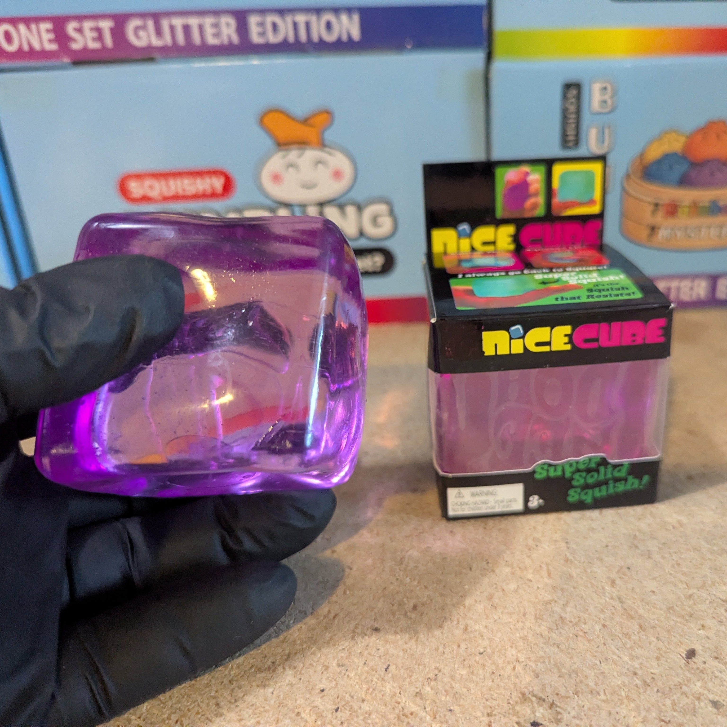 Purple Wannabe Nice Cube (Super Slow-Rising Squish)