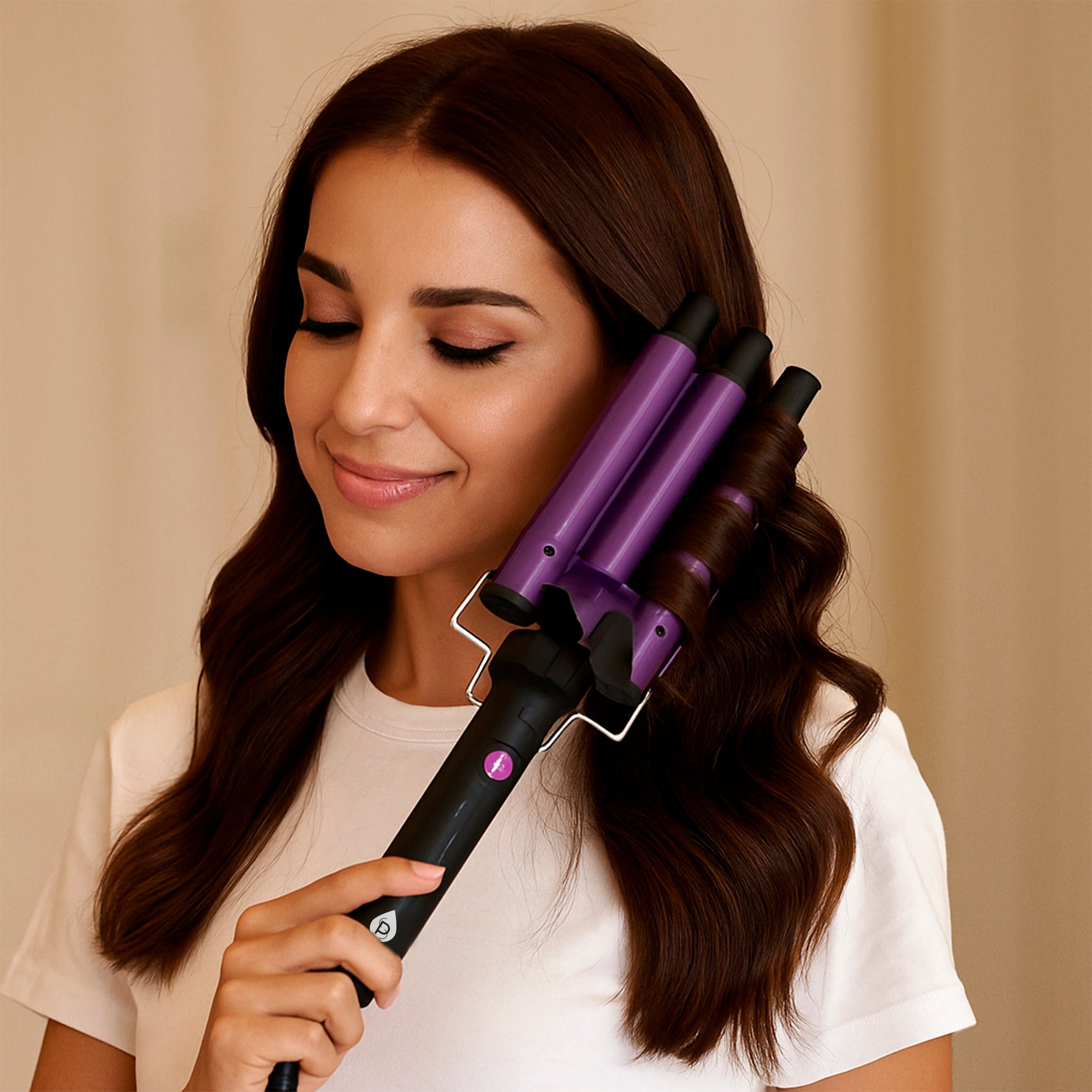 Dimmable LED Vanity Mirror & Pursonic Triple Barrel Hair Curler: The Ultimate Glow-Up Bundle-1