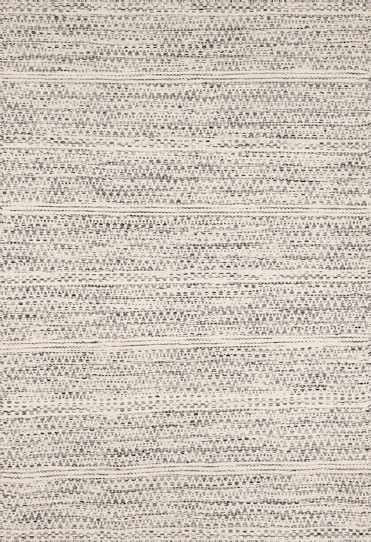 Williford Hand Woven Wool Area Rug – Cream & Black Bohemian