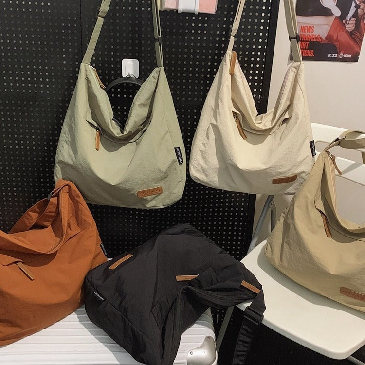 Women's Large Capacity Waterproof Oxford Cloth Crossbody Bag Green Brown Beige Lightweight Everyday Essential