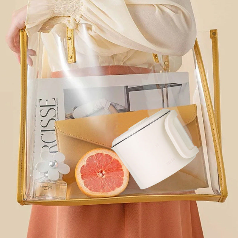 Portable Folding Electric Kettle For Travel And Business Trips Stainless Steel 1L Anti Dry Burn