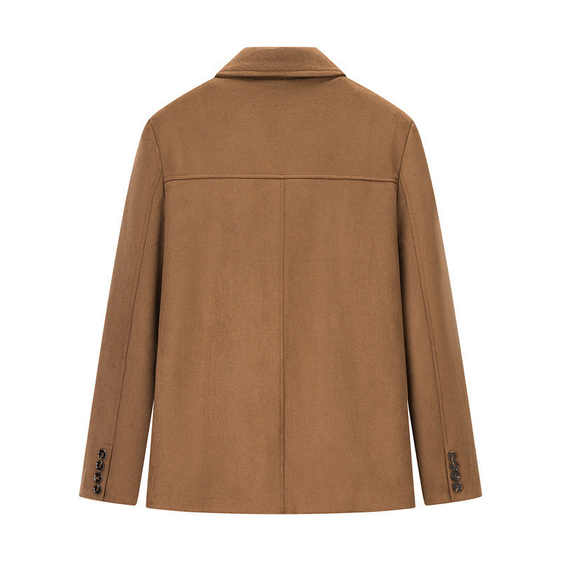 Loose Pockets Male Long Sleeve Suit Coat