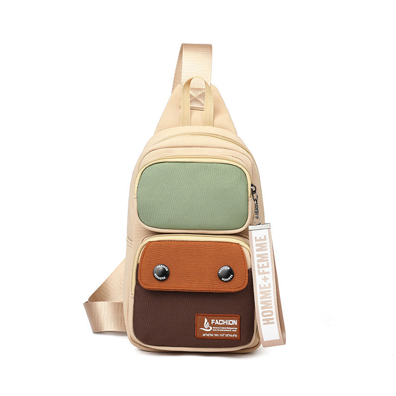 Outdoor Leisure Nylon Crossbody Shoulder Bag Lightweight Multifunctional Storage For Travel And Daily Use