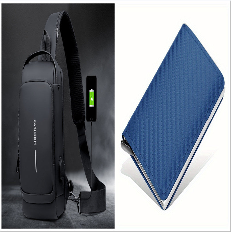 Anti Theft Chest Bag for Men Password Secure Multifunctional Casual Travel Shoulder Bag