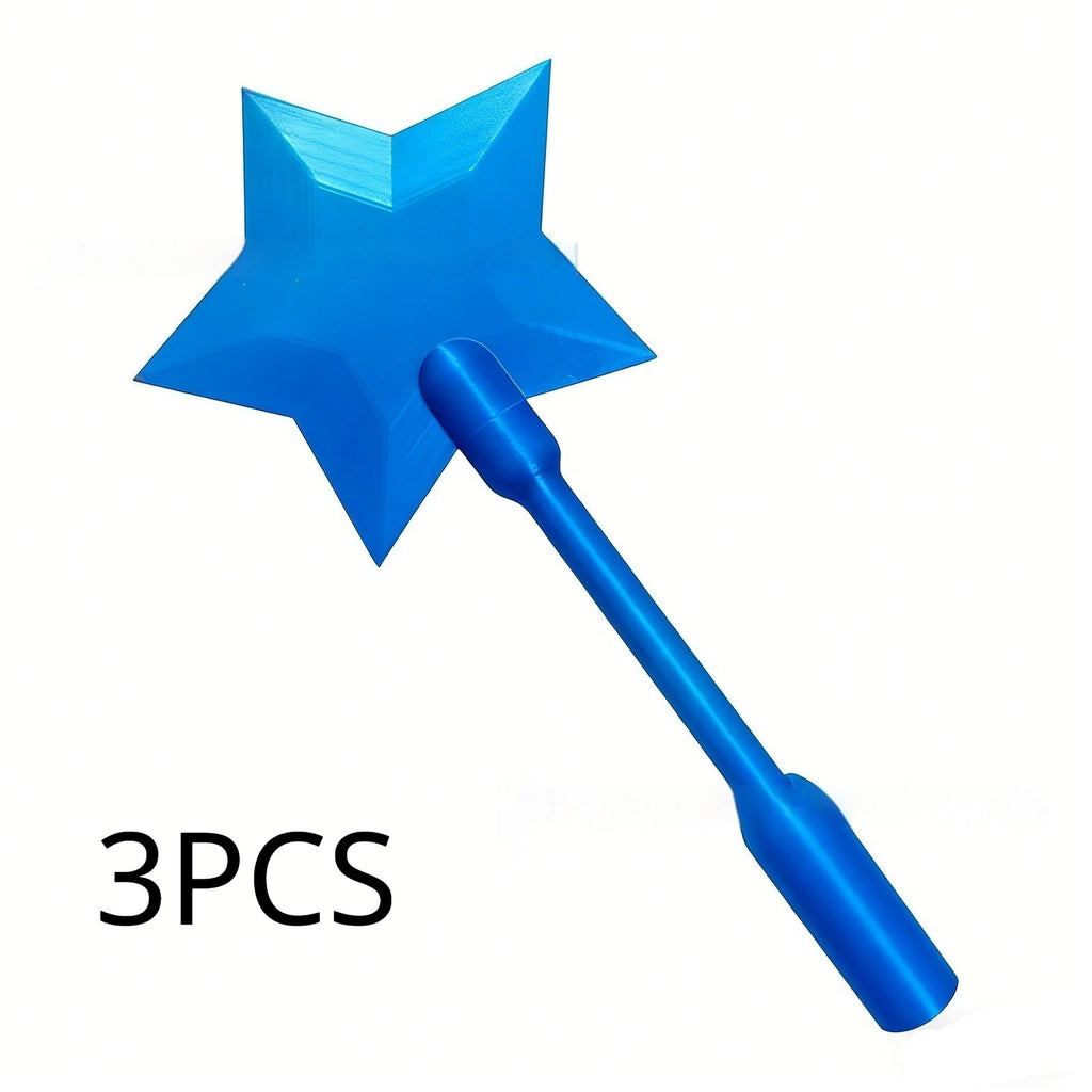 Blue tap-to-pay NFC payment wand with star-shaped head and slim handle