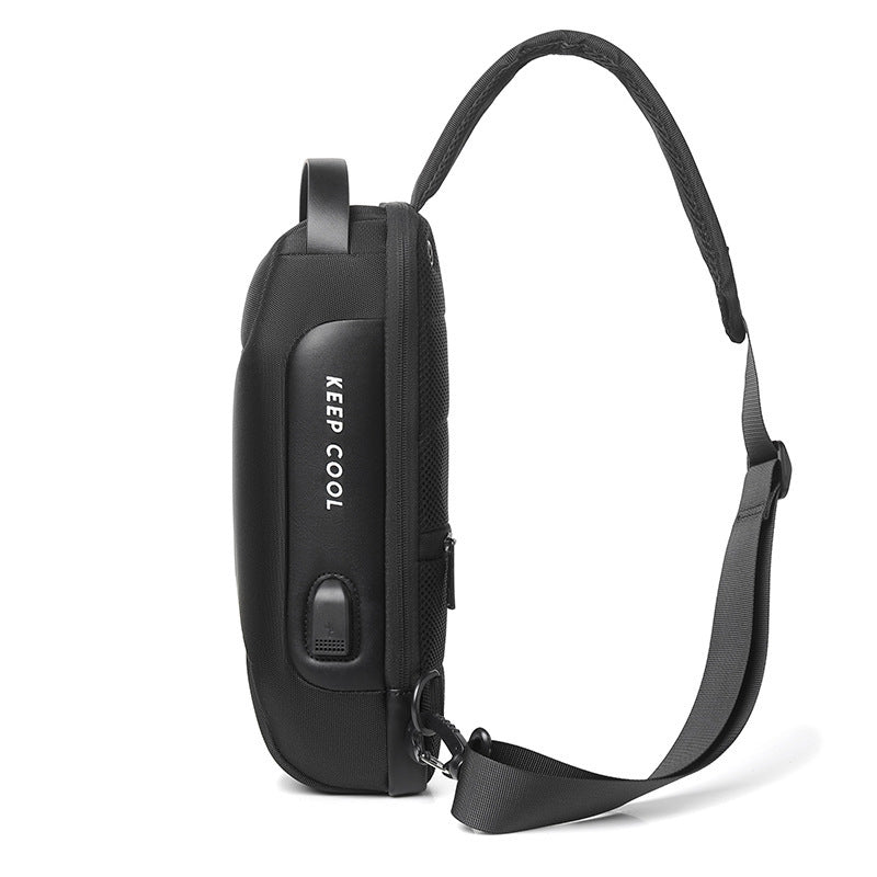 Motorcycle Chest Bag For Men Oxford Cloth Carbon Fiber 16 Inch Multiple Color Options