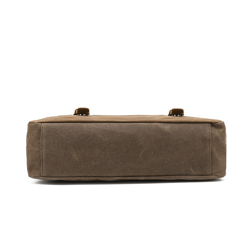 Boys Retro Postman Canvas One Shoulder Bag in Army Green Black Khaki Brown Lake Water Green