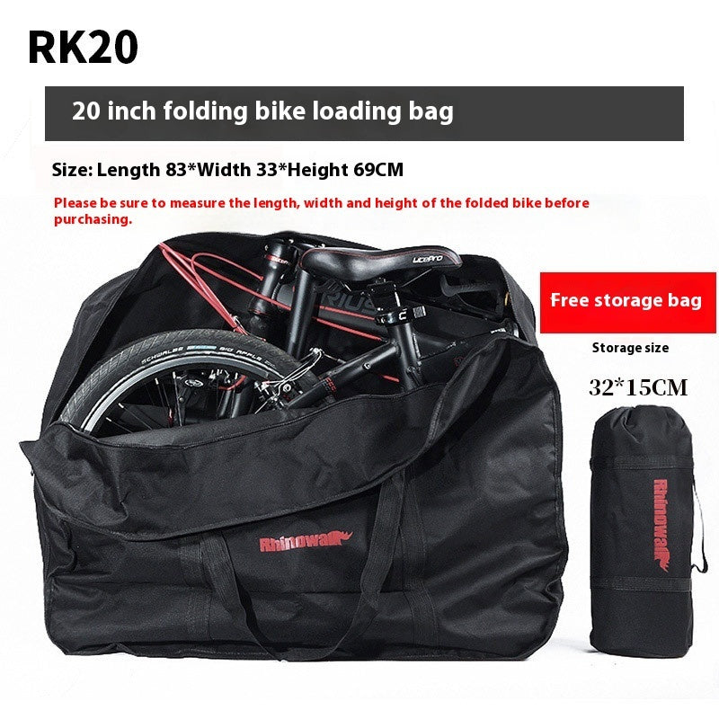 Folding Bicycle Portable Bag for Travel Luggage Case RK Series 14 16 20 26 Inch Black