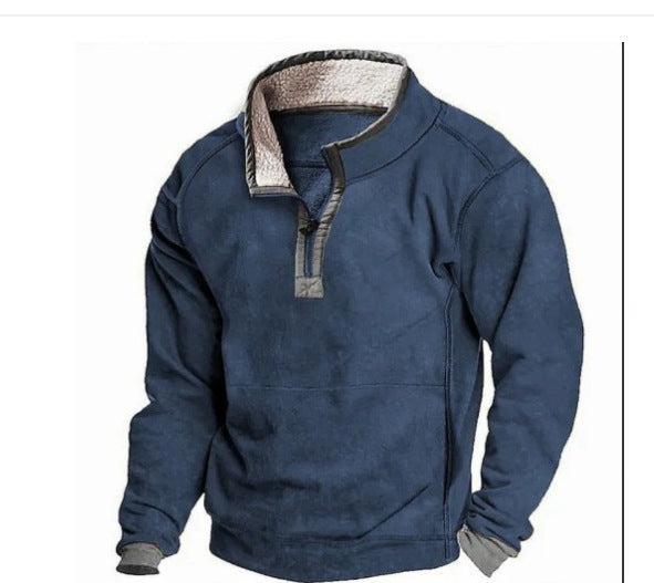 Digital Printing Stand Collar Men's Clothing Casual Sweatshirt