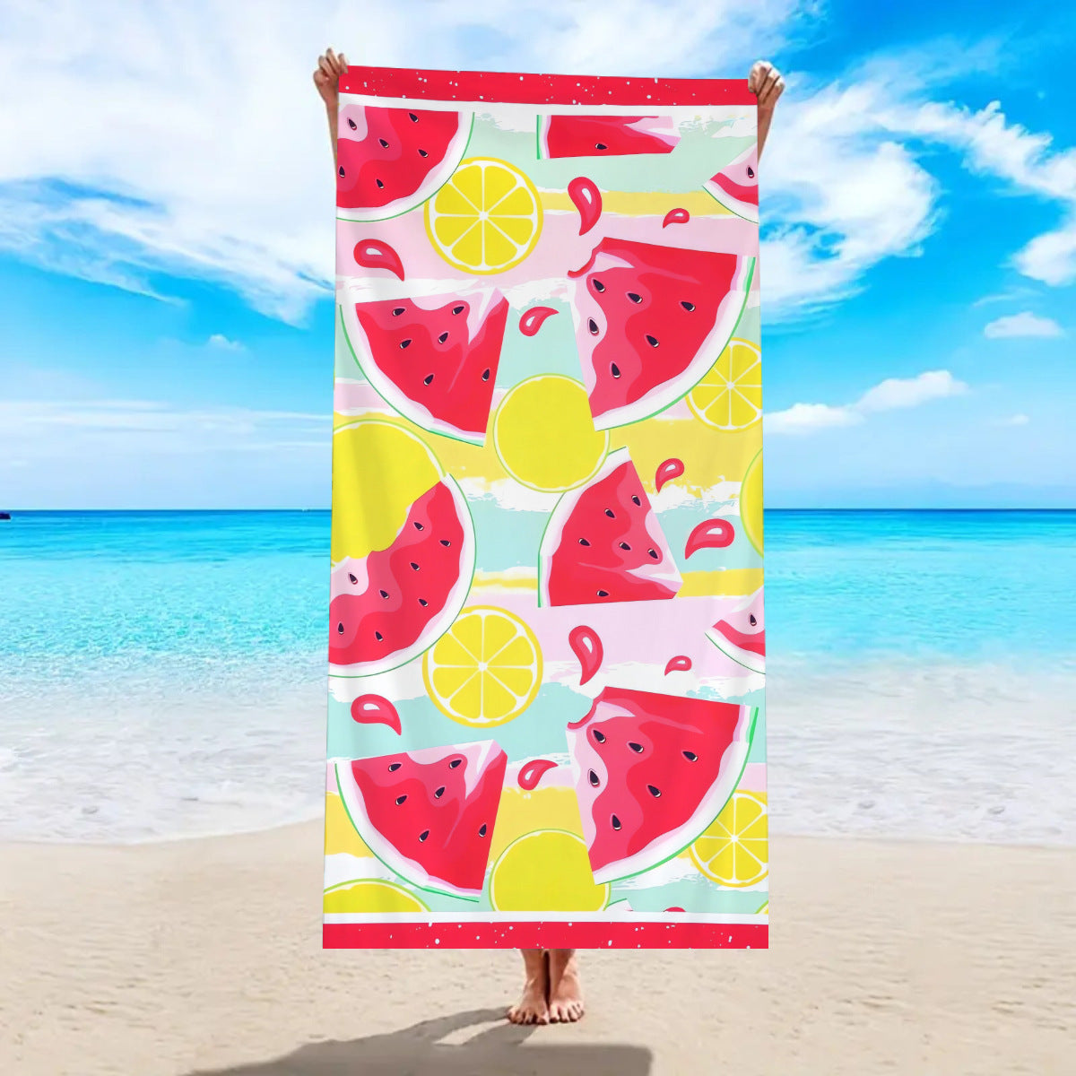 Quick-drying Microfiber Beach Bath Towel Double-sided Velvet