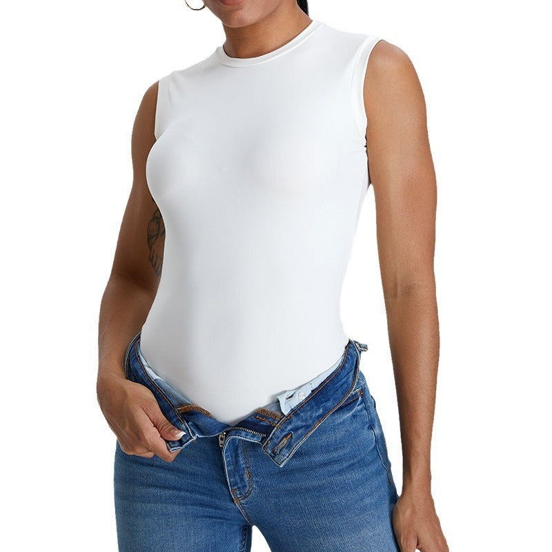 Moisture Wicking Sleeveless Outdoor Sports Vest Nylon Training Top Tight Fit For Workout