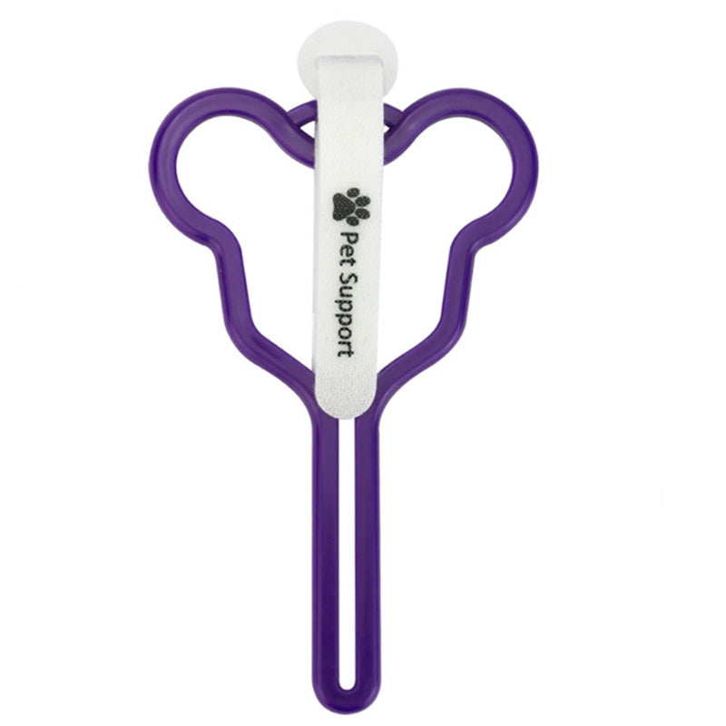 Pet Poop Bag Holder Hands Free Fixed Clip For Cat And Dog Walking Dispenser Velcro Random Color