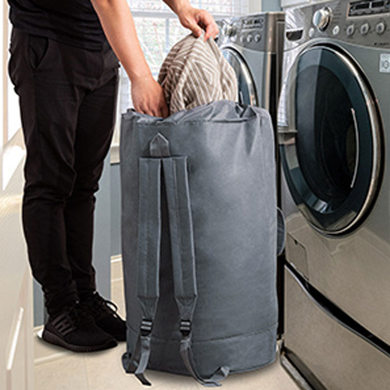 Large Capacity Dirty Clothes Carrier Hanging Laundry Backpack for Travel Multifunctional 600D Oxford Cloth