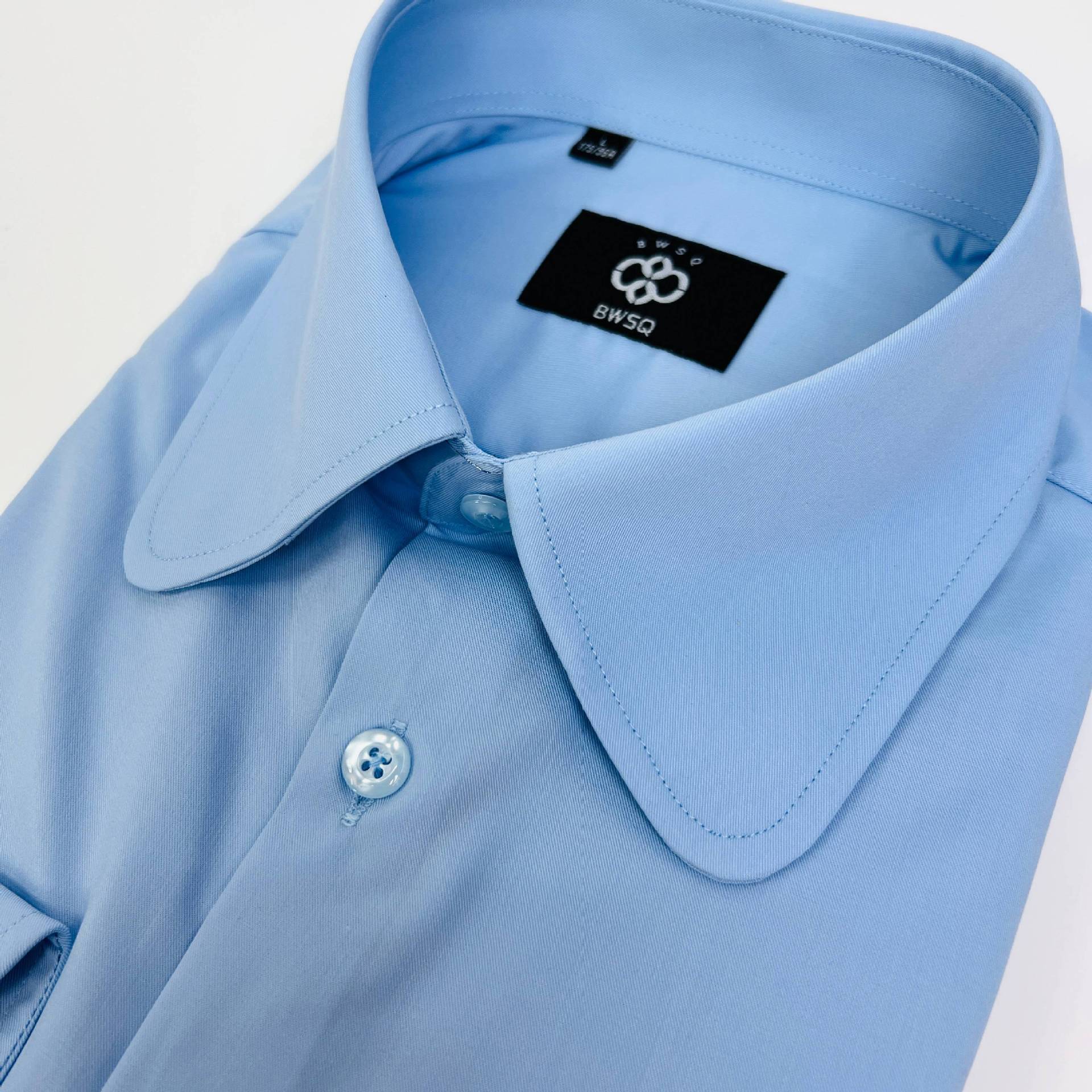 Men's Solid Color Long Sleeve Shirt Round Collar Top