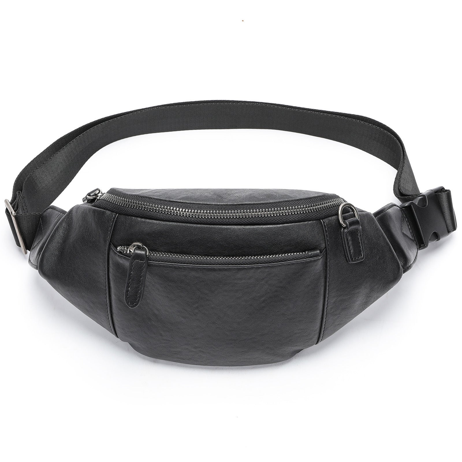 Leather Messenger Bag For Men Genuine First Layer Cowhide Leather Multi Functional Shoulder Chest Bag For Travel