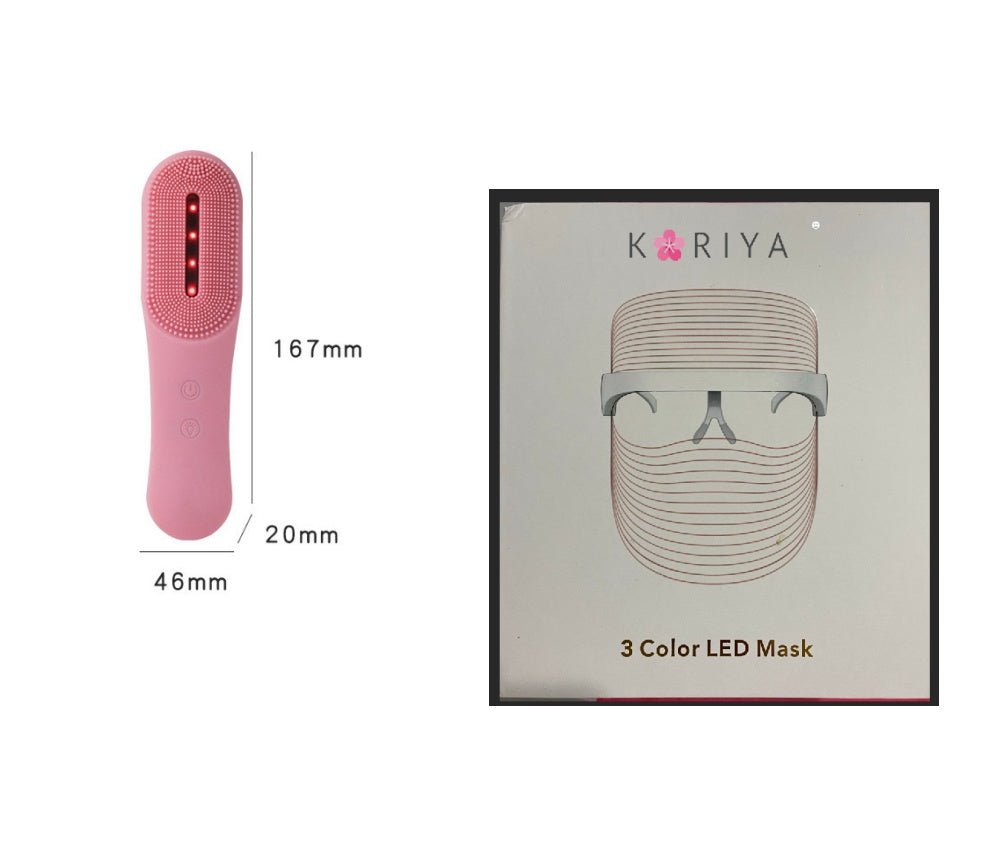 Ultrasonic Facial Cleanser with Red Light Therapy