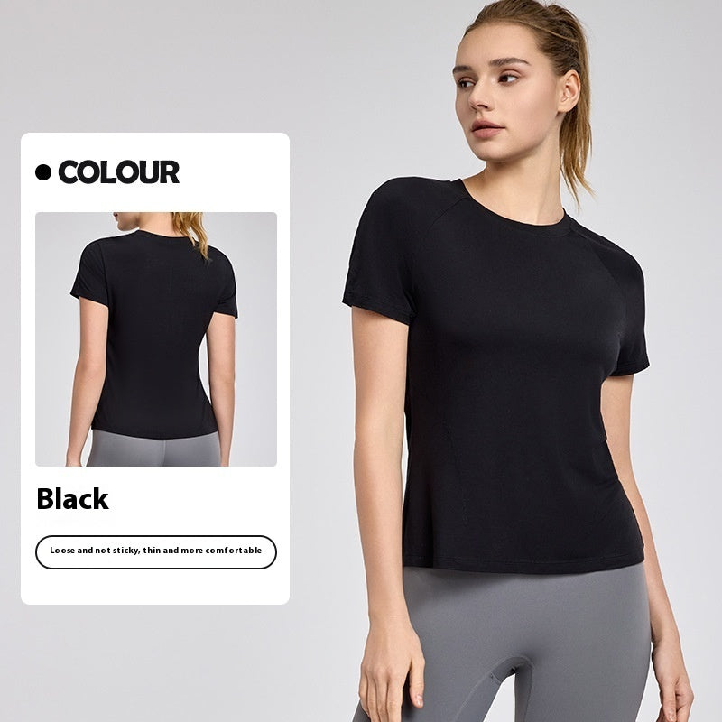 Spring And Summer Outdoor Running Training Workout Clothes Breathable Loose Fit Glacier Blue