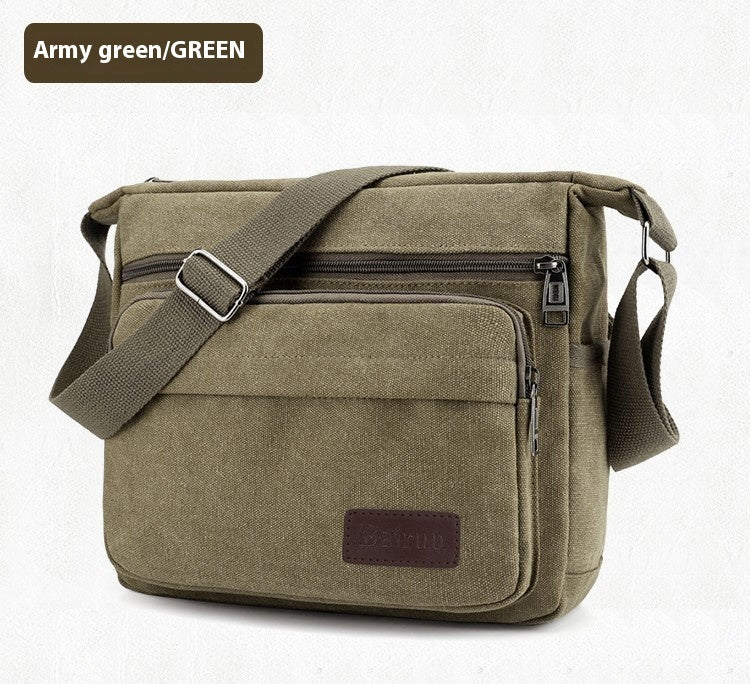 Men's Retro Leisure Crossbody Canvas Shoulder Bag For Outdoor Sports Travel Everyday Use