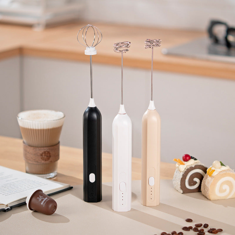 Cross-border Blender Handheld Electric Whisk USB Rechargeable Baking Coffee Milk Frother