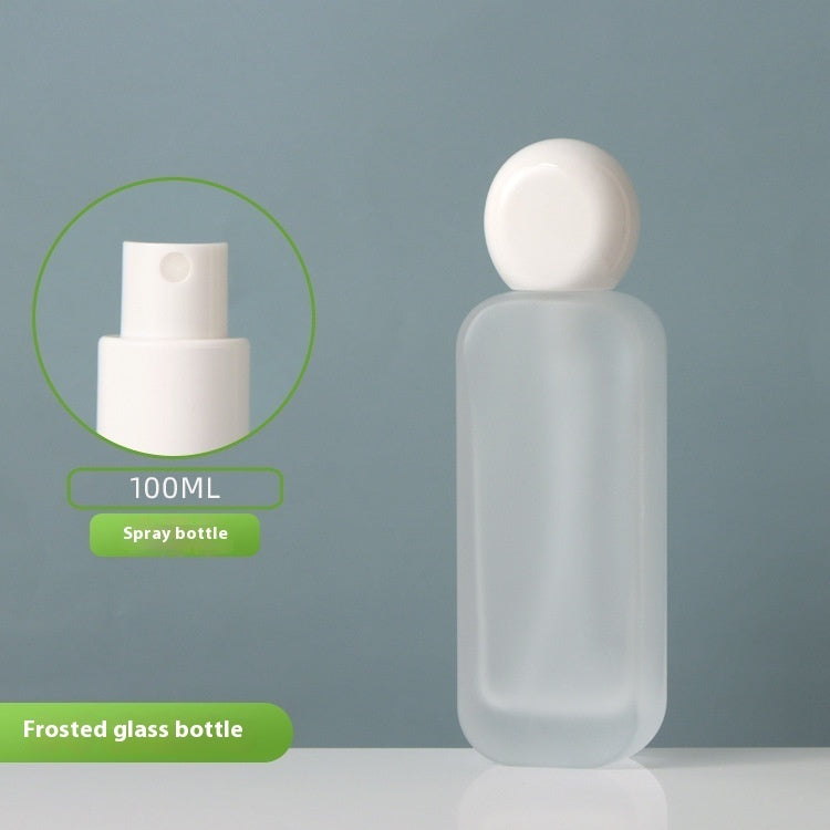 Press Spray Glass Bottle Empty for Cream Lotion Cosmetic with Pump Head 1pc NICKA Subpackage