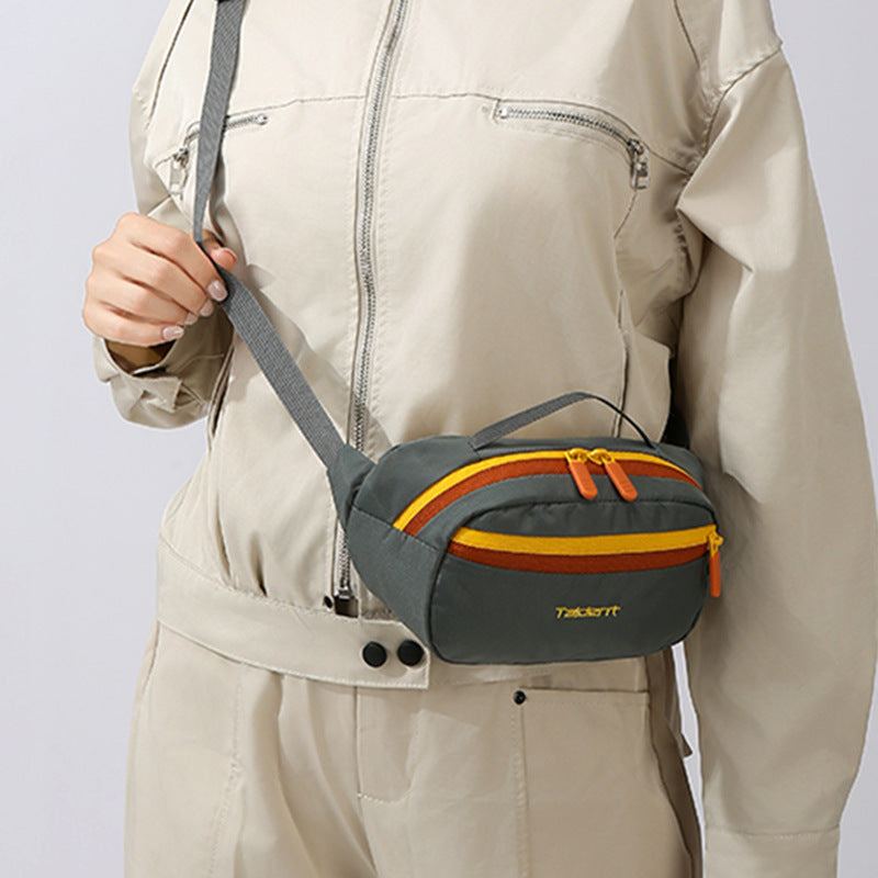 Outdoor Leisure One Shoulder Handbag Waist Bag Nylon 2L Dopamine Color Crossbody Utility Purse