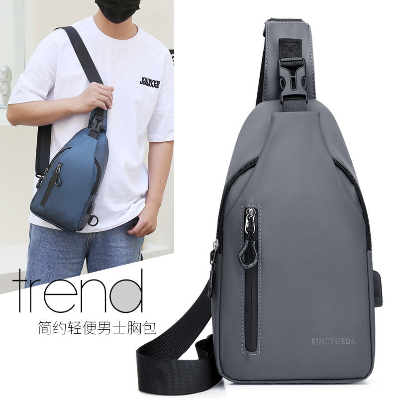 Men's Chest Bag Crossbody Backpack Tactical Casual Sports Function Oblique Shoulder Fashion