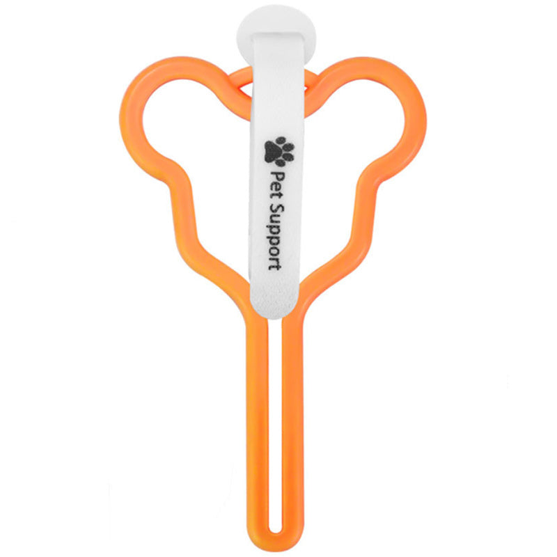 Pet Poop Bag Holder Hands Free Fixed Clip For Cat And Dog Walking Dispenser Velcro Random Color