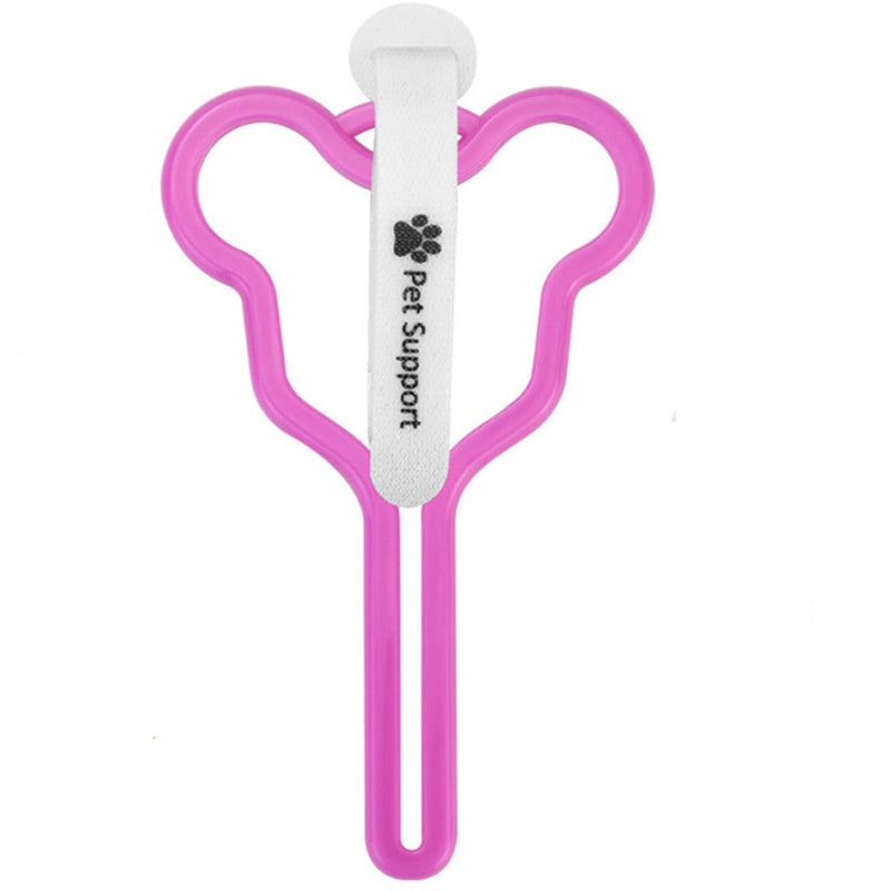 Pet Poop Bag Holder Hands Free Fixed Clip For Cat And Dog Walking Dispenser Velcro Random Color