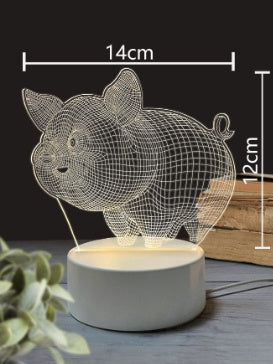 3Dd Small Night Lamp LED Light USB Light Luminous Ambience Light Bedroom