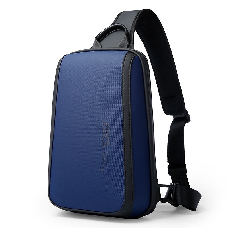 Chest Bag For Men Messenger Style Lightweight Oxford Cloth Casual Shoulder Bag With Double Straps