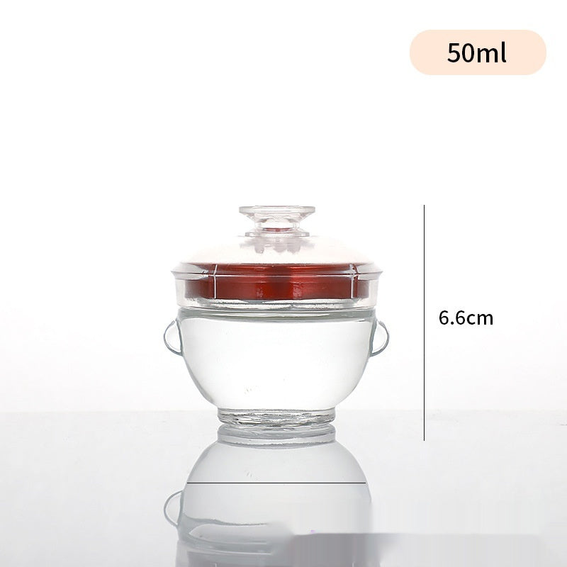 Cubilose Glass Bottle Jar High Temperature Resistant Subpackaging Bottles 150ml 84 Pieces Per Box