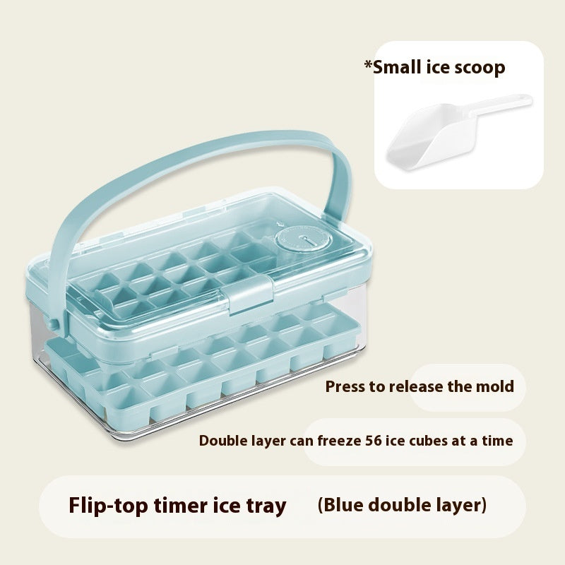 Food Grade Ice Maker Double-layer Push-type Silicone Ice Tray