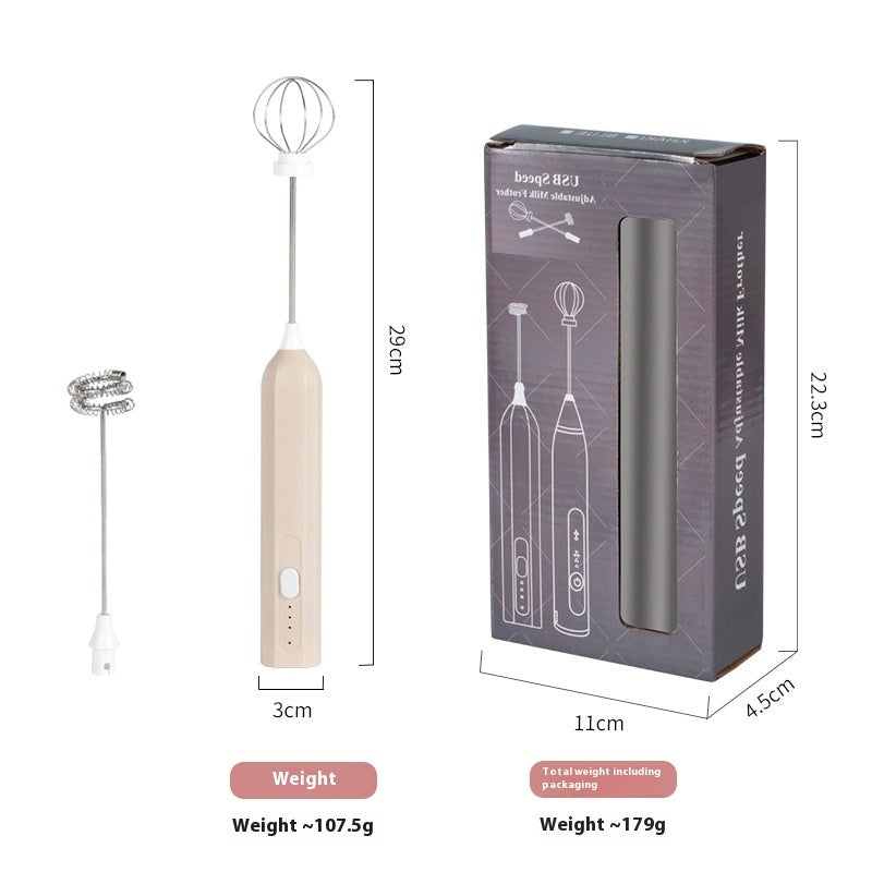 Cross-border Blender Handheld Electric Whisk USB Rechargeable Baking Coffee Milk Frother