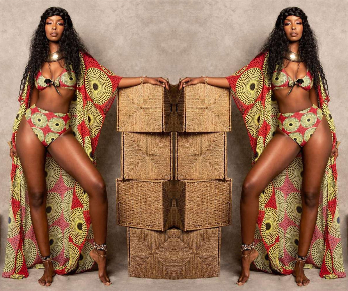 Female Digital Printing Swimwear Cover-up Suit