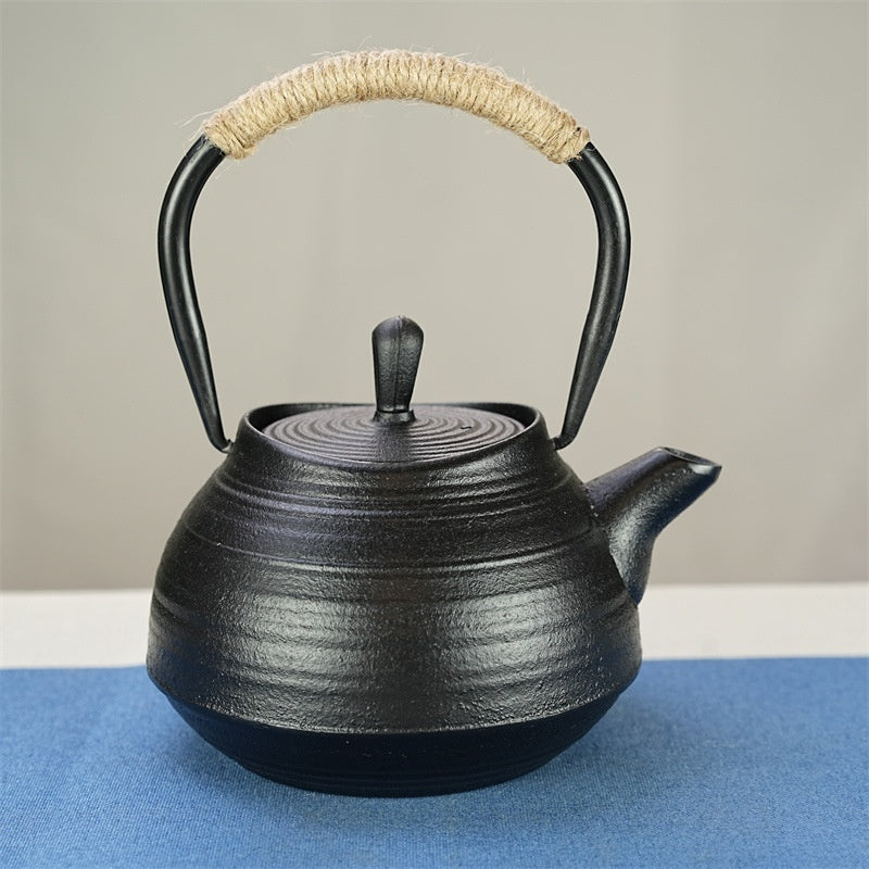 600ml Kettle Teapot With Tea Filter Assorted Designs Cast Iron Style Tea Set For Stove Top