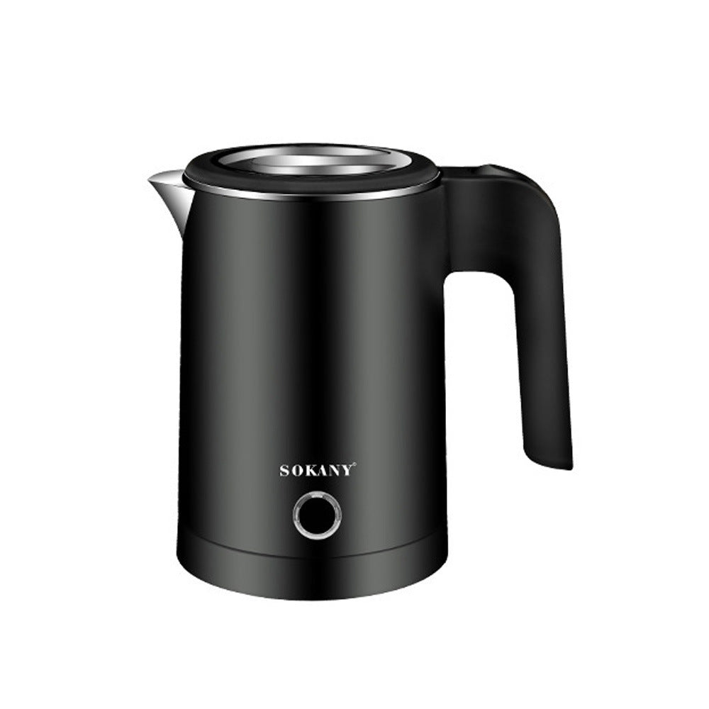 Home Dormitory Stainless Steel Electric Kettle 600W Fast Boiling Anti Dry Burn Safety Button Operation