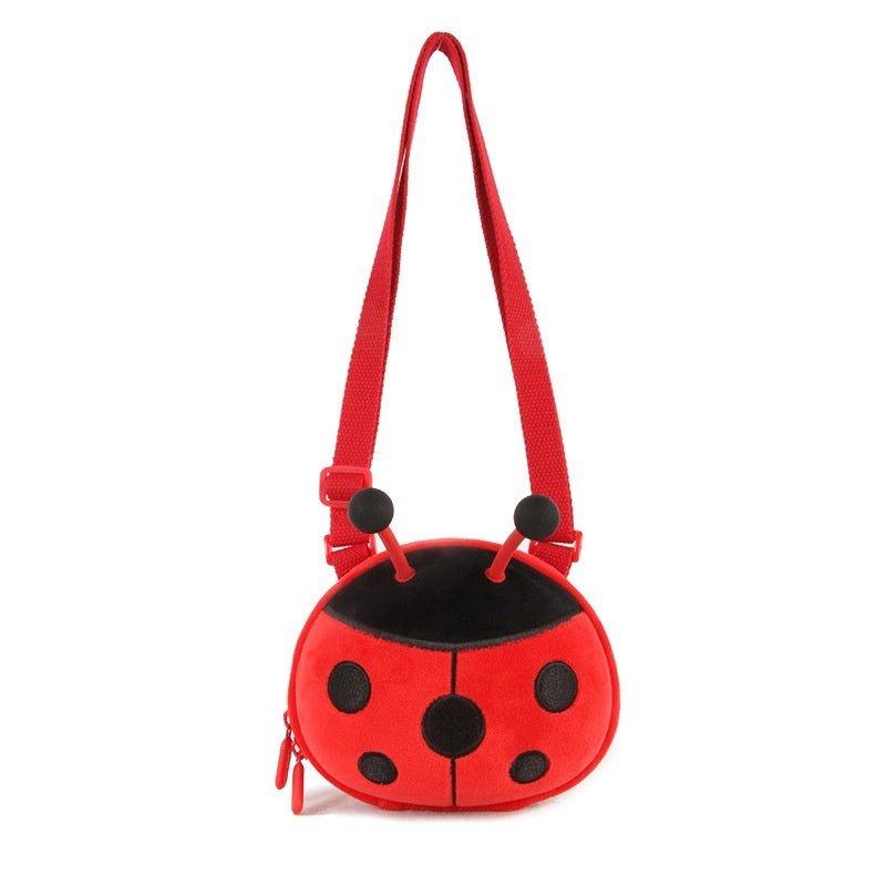 Cute One Shoulder Crossbody Kids Bag Insect Pattern EVA Material Lightweight Embroidered Design