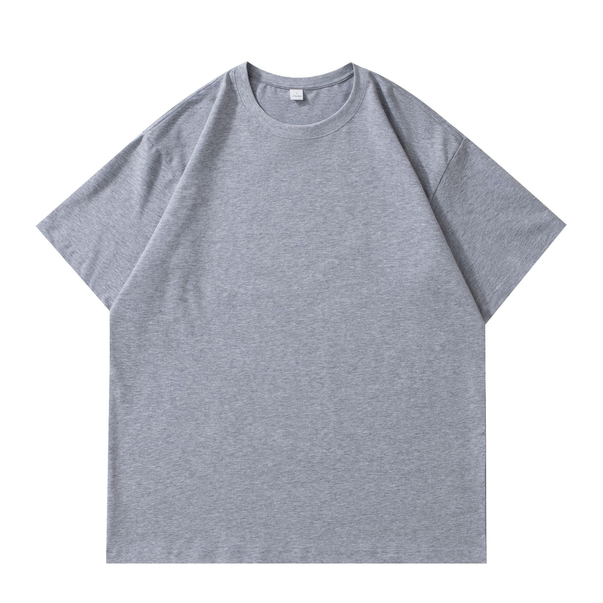 Combed Summer New Cotton Short Sleeve Slightly Drop Shoulder