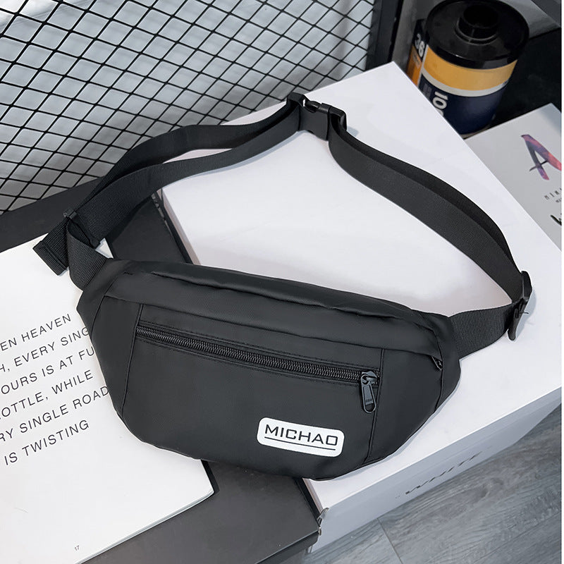 Unisex Fashion Nylon Fanny Pack Sports and Leisure Messenger Bag Featuring Multiple Color Options and Convenient Pocket