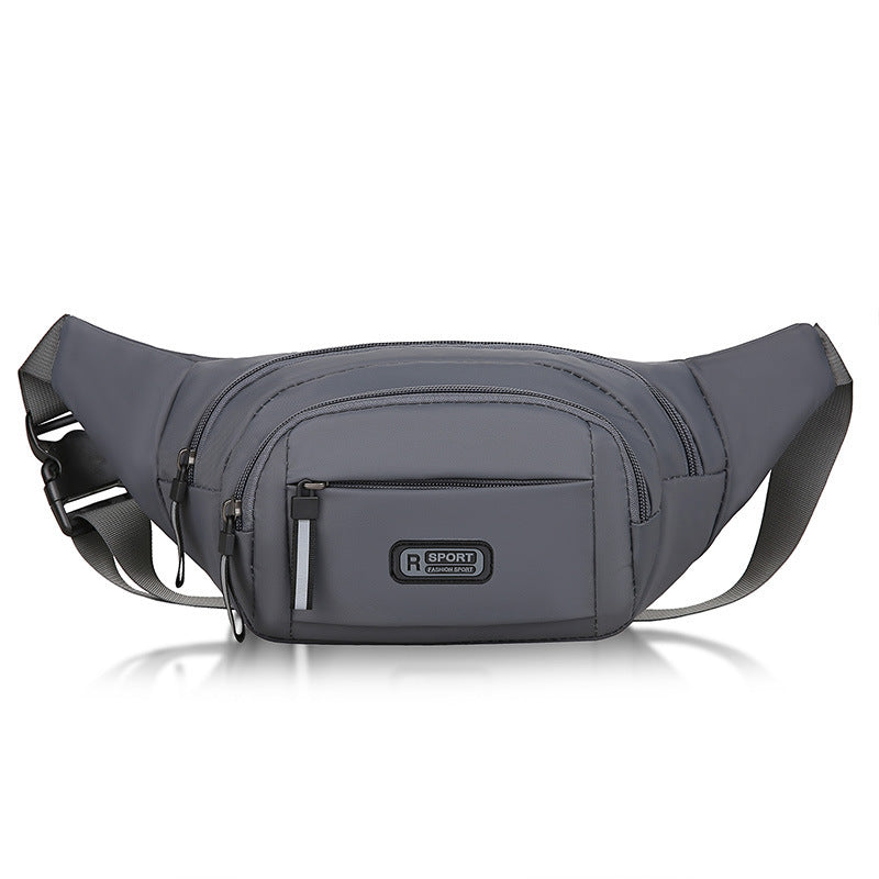 Men's Multifunctional Waist Bag Wear Resistant Waterproof Crossbody Nylon Bag for Travel and Everyday Use