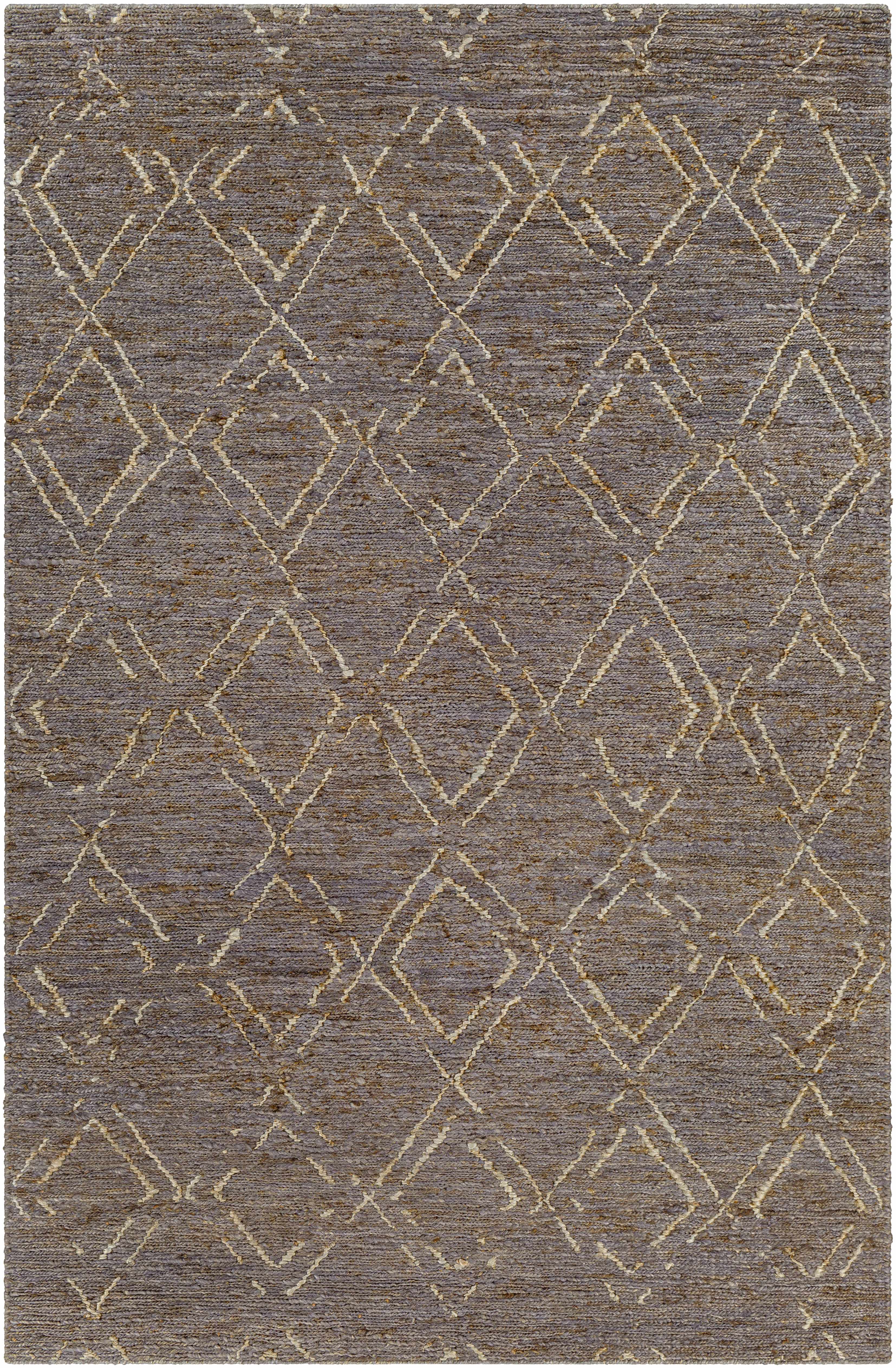 Ballyjamesduff Hand Woven Jute Area Rug – Natural Fiber, Beige & Charcoal