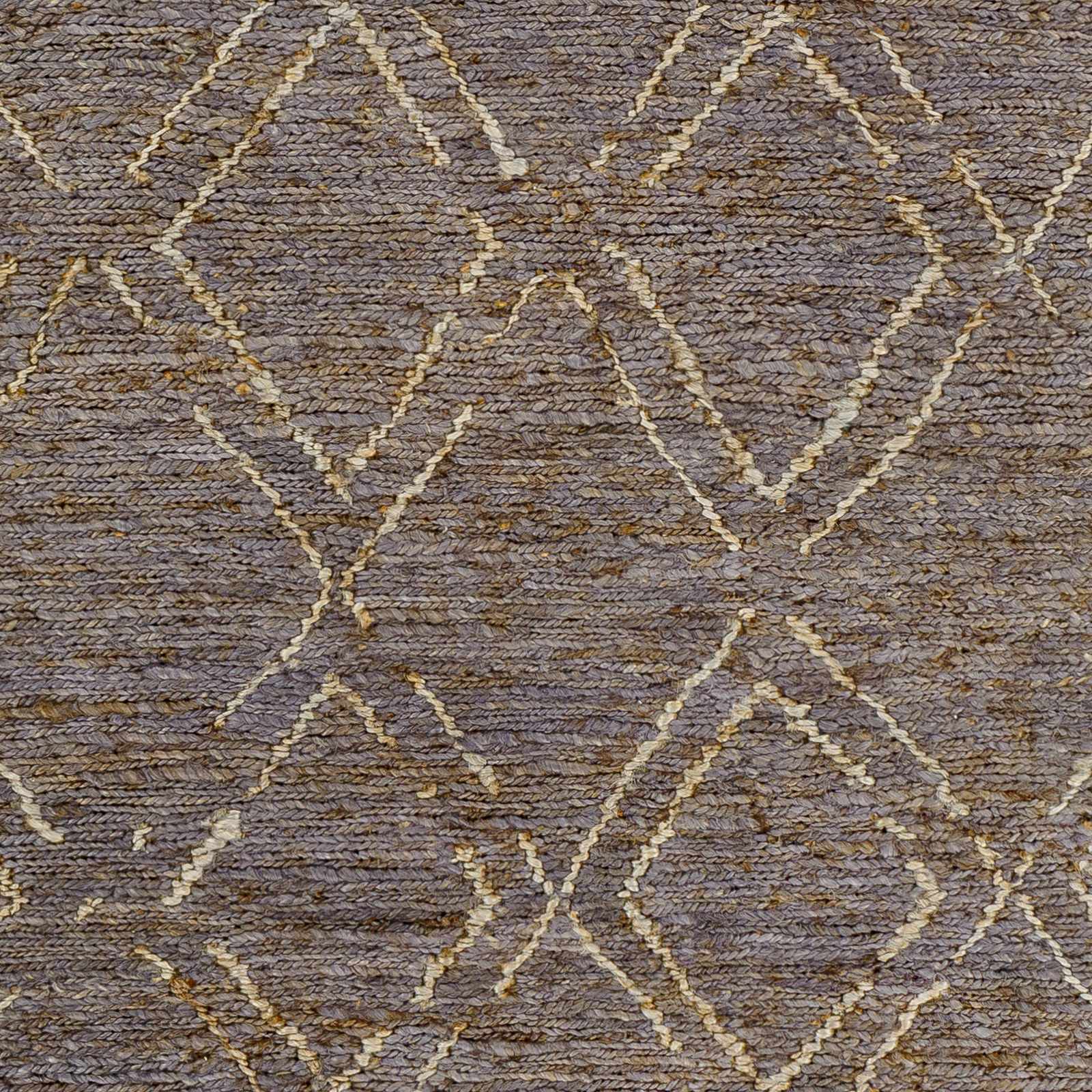 Ballyjamesduff Hand Woven Jute Area Rug – Natural Fiber, Beige & Charcoal