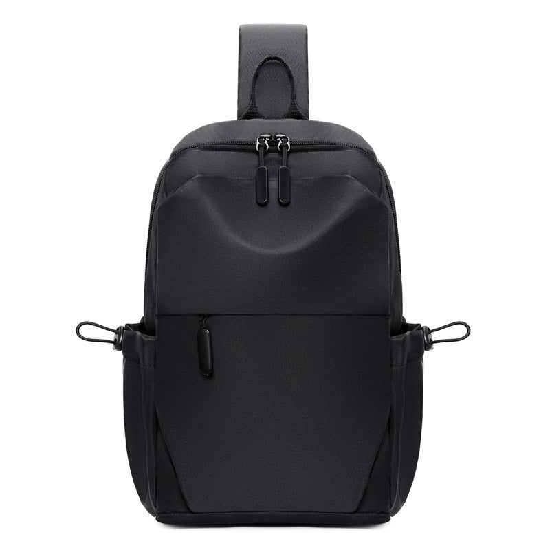 Men's Chest Bag Lightweight Large Capacity Shoulder Messenger Bag Waterproof With Polyester Lining Gray Black Blue