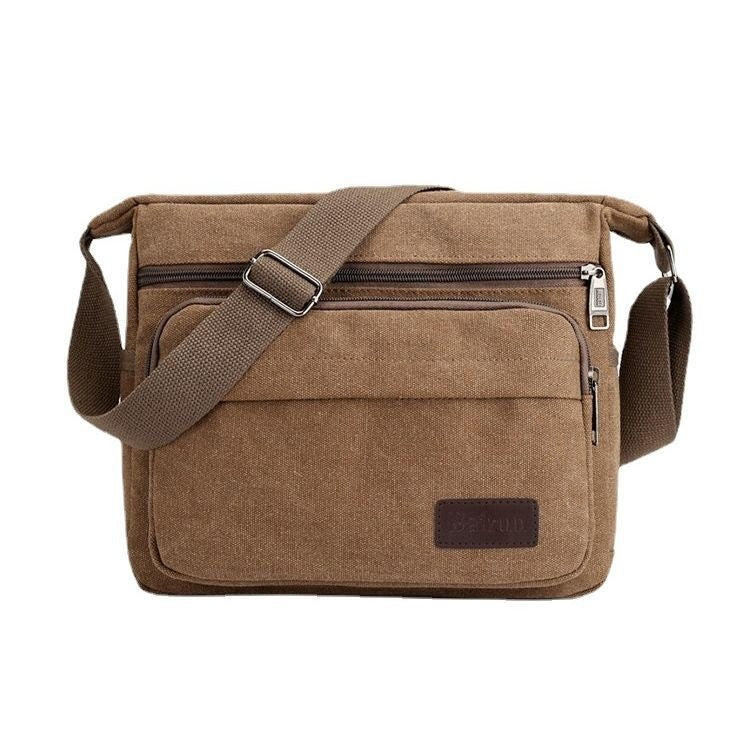 Men's Retro Leisure Crossbody Canvas Shoulder Bag For Outdoor Sports Travel Everyday Use