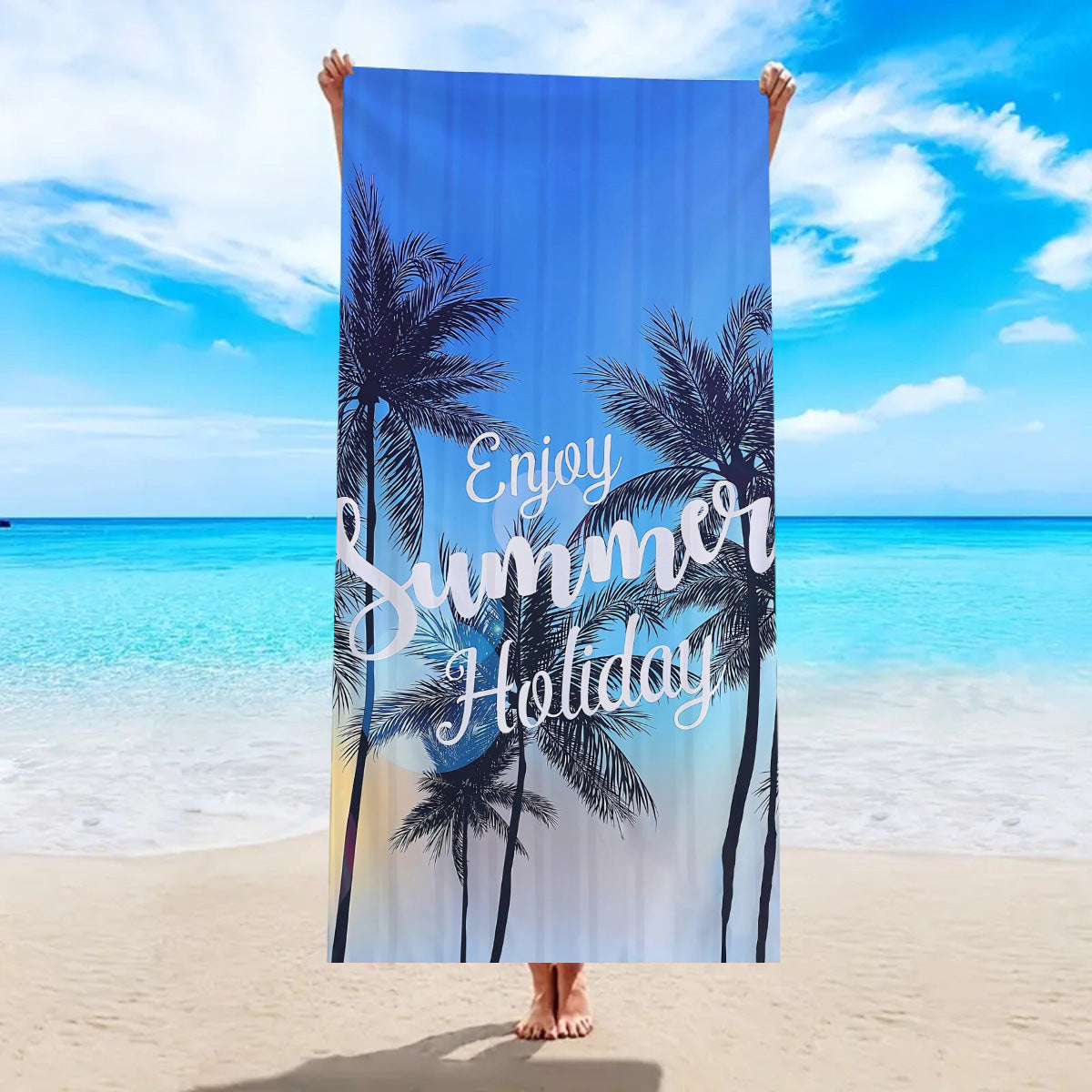 Quick-drying Microfiber Beach Bath Towel Double-sided Velvet