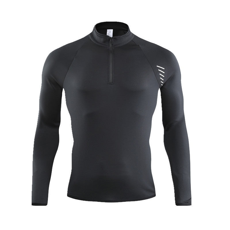 Unisex Half Zip Quick Dry Running Top For Outdoor Fitness And Cycling Available In Black Red Green Blue XS To XXXL