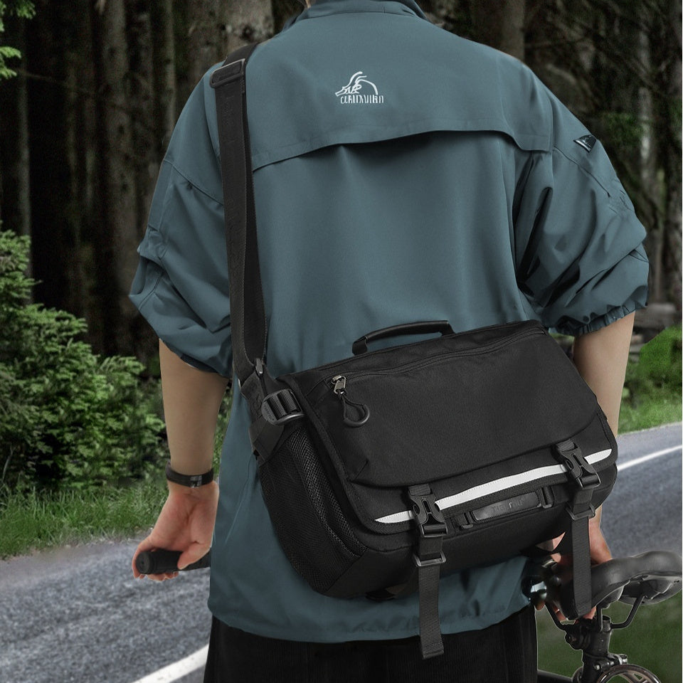 Mens One Shoulder Crossbody Bag Ultra Lightweight Nylon Chest Bag For Travel And Urban Style ShopWithNoble