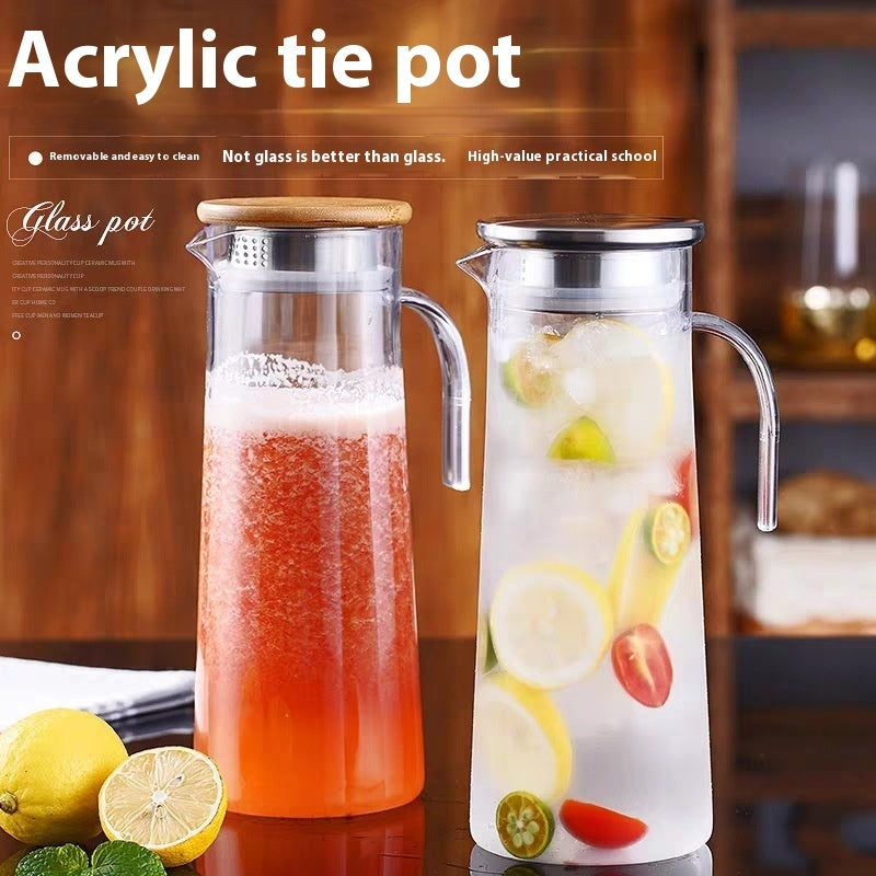 Transparent Acrylic Fruit Scented Cold Water Bottle - Modern Design