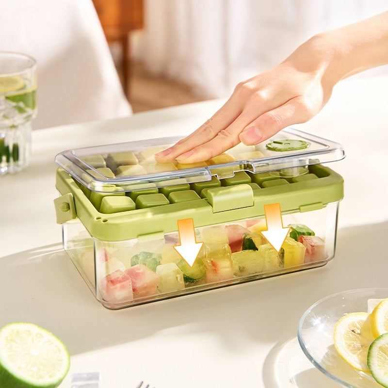 Food Grade Ice Maker Double-layer Push-type Silicone Ice Tray