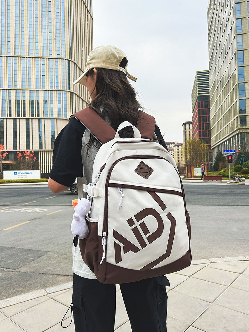 Street Trend Small Casual Nylon Backpack Bag Unisex All Match Daily Use School Bag